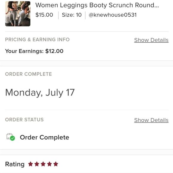 Women Leggings Booty Scrunch Round High Waist Butt Yoga Legging Fitness Pants - Picture 7 of 7